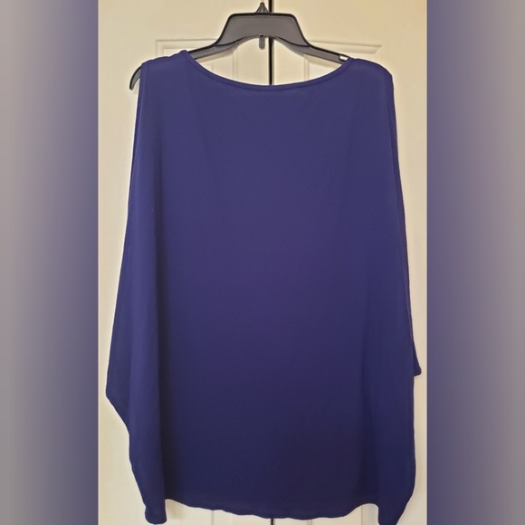 Eileen Fisher Butterfly Box Top Royal Purple L - Picture 5 of 6